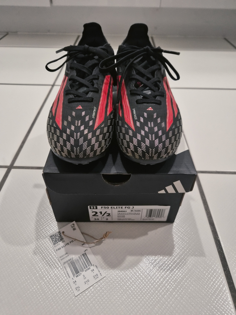 Adidas Women’s Black & Red Soccer Cleats - F50 Elite FG